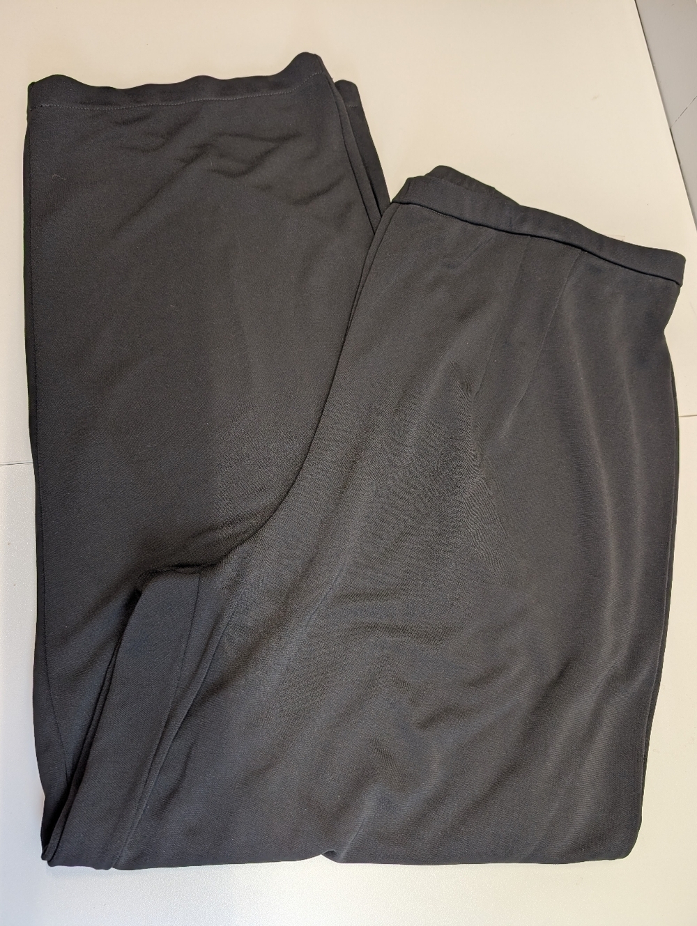 TALBOTS Black Pull-On Straight Leg Knit Stretch Jersey Pants 2X NWT